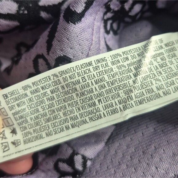 Forever 21 Black and Purple Floral Mini Dress Office Siren Plus Size 0X - Picture 5 of 5